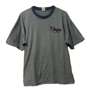 Vintage Custom 90’s Striped Ringer T 100% cotton - Size: XL Excellent Condition!